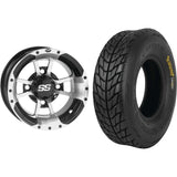 Set of 2 Mounted Wheel and Tire Kit Wheel: 10x5 3+2 4/144 Tire: 21x7-10 4 Ply