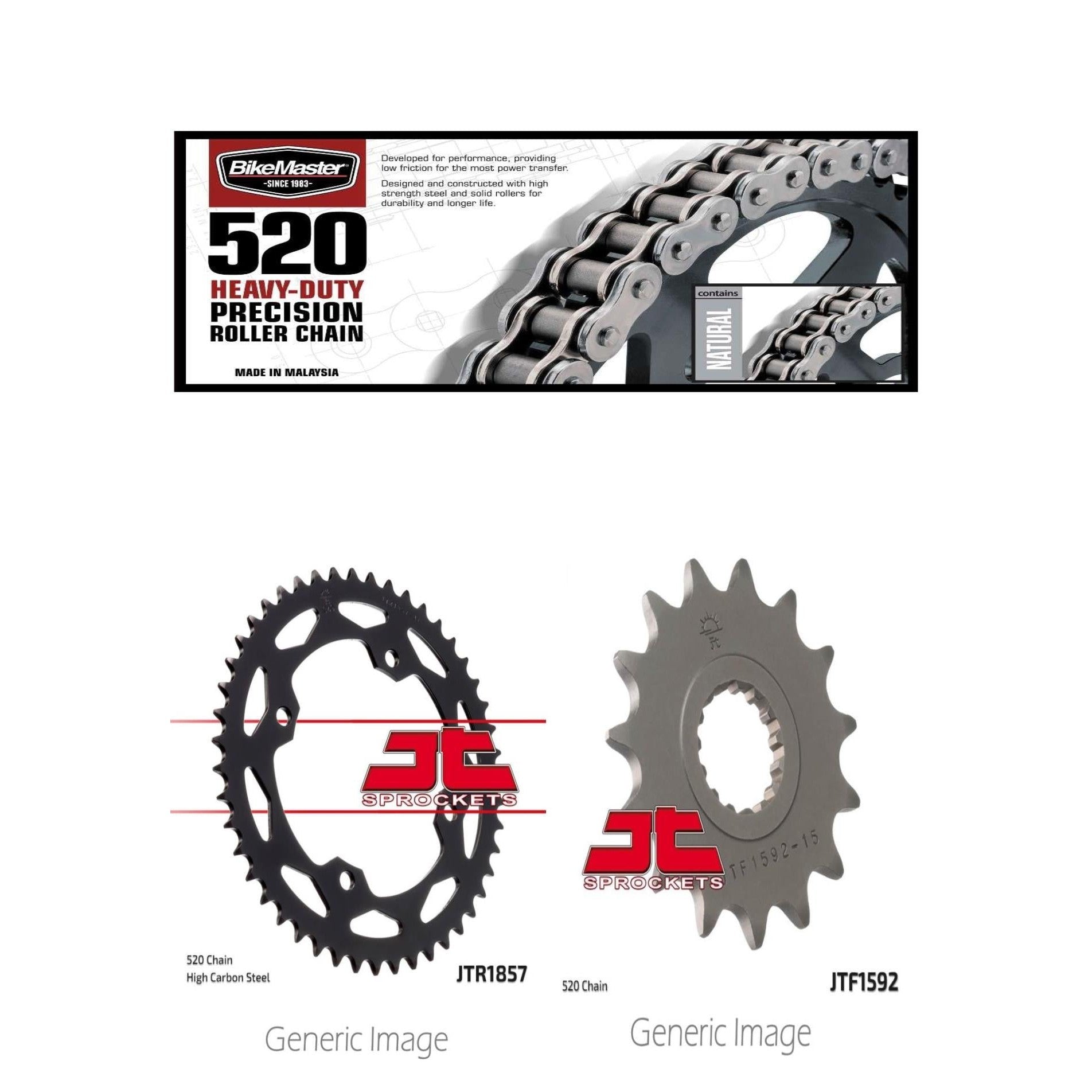 520H Heavy-Duty Chain, Front & Rear Sprocket Kit for YAMAHA YFZ450R 2009-2016