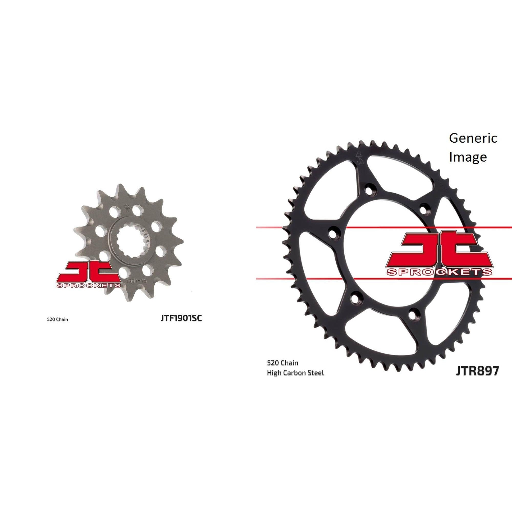 Front and Rear Steel Sprocket Kit for OffRoad KTM 400 LC4 Enduro 1997-1998