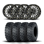 ITP SD Single 14" Matte Black Wheels And Versa Cross XTR Tires [30x10-14]