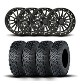 Llantas ITP SD Single de 14" en negro mate y neumáticos Versa Cross XTR [30x10-14]
