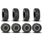 Ruedas System 3 SB-6 Beadlock de 15" en negro mate y neumáticos XT400 [33x10R-15]