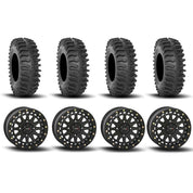 System 3 SB-6 Beadlock Matte Black 15" Wheels And XT400 Tires [32x10R-15]