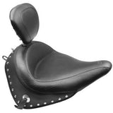 Mustang Wide Solo Seat With Backrest Black For Harley-Davidson Heritage Softail Classic 2016-2017 79915
