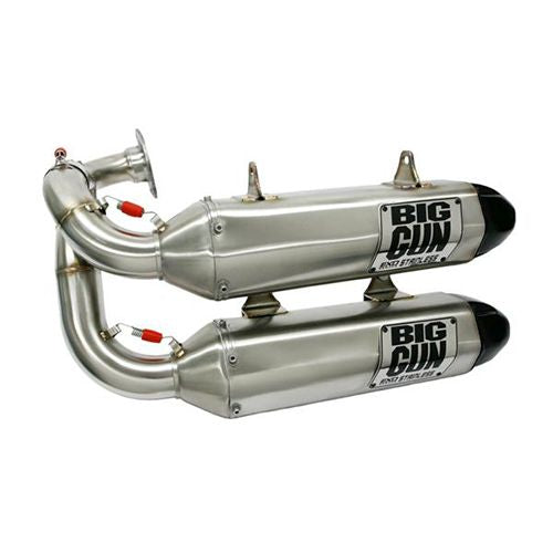 Big Gun EXO Stainless Steel Dual Slip-On Exhaust With Black End Tip For Honda Talon 1000X 1000R