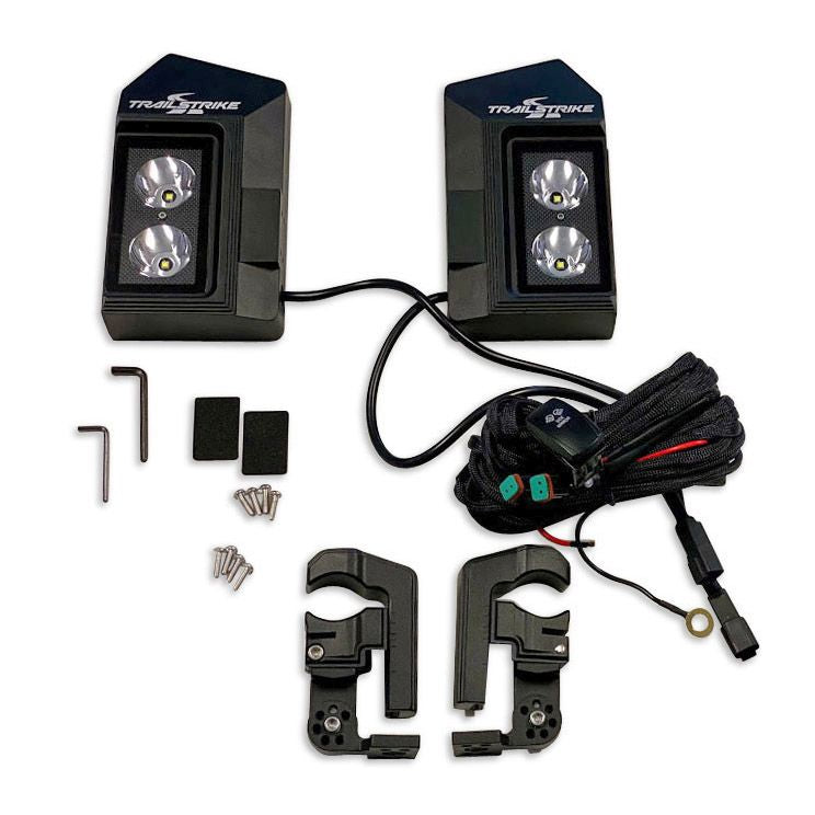 Trailstrike Sunrise V1 Aluminum Universal Sideview Mirror  for UTV with LED Spot Lights