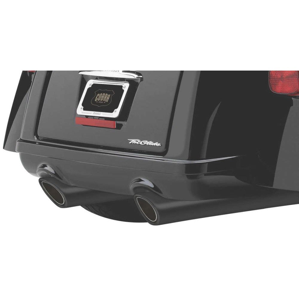 Cobra 909-Twins 4" Slip-on Muffler Black - 6303RB
