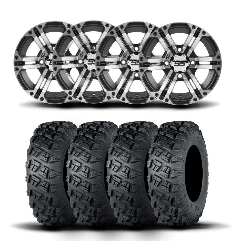 ITP SS212 14" Machined Black Wheels And Versa Cross XTR Tires [32x10-14]