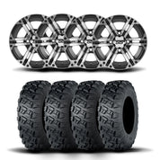 ITP SS212 14" Machined Black Wheels And Versa Cross XTR Tires [32x10-14]