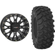 Set of 2 Mounted Wheel and Tire Kit Wheel: 14x7 5+2 4/156 Tire: 30x10-14 8 Ply