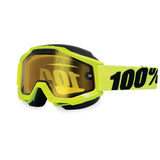 100% Gen1 Accuri Snow Goggles Fluorescent Yellow with Yellow Lens - 50203-004-02