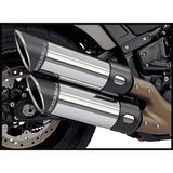 Freedom Performance Fatbob Slip-On Exhaust Chrome With Black Tip HD00719
