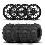 Rines ITP Tornado de 14" en negro mate y neumáticos Mud Lite [28x12-14]