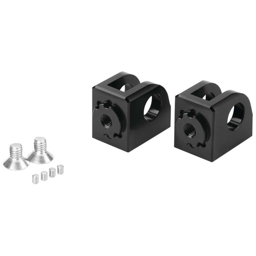 Puig Adjustable Footpeg Adaptors Rider Black - 20235N