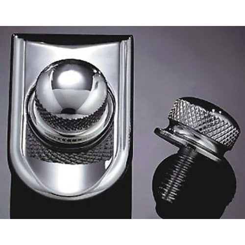 KURYAKYN CHROME SEAT SCREW AND BEAUTY CAP FOR HARLEY-DAVIDSON MODELS EACH 9035