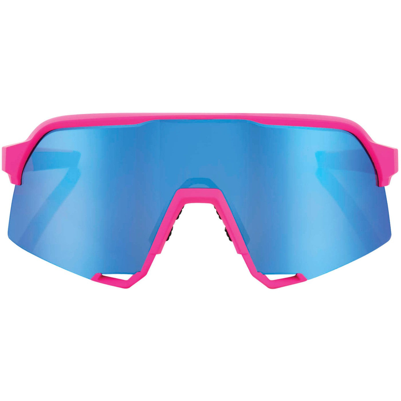 100% S3 Performance Sunglasses Matte Pink with HiPER Blue Mirror Lens - 61034-263-75