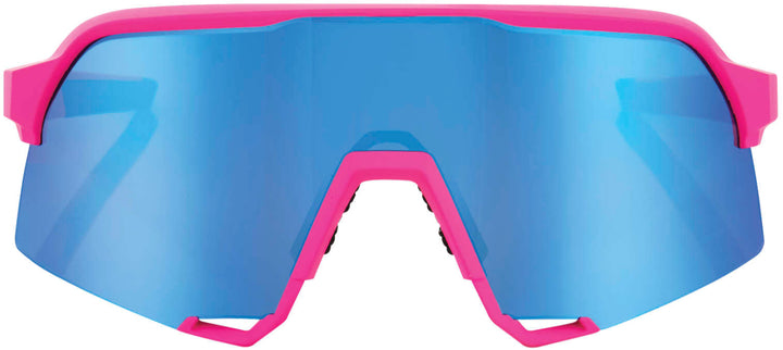 100% S3 Performance Sunglasses Matte Pink with HiPER Blue Mirror Lens - 61034-263-75