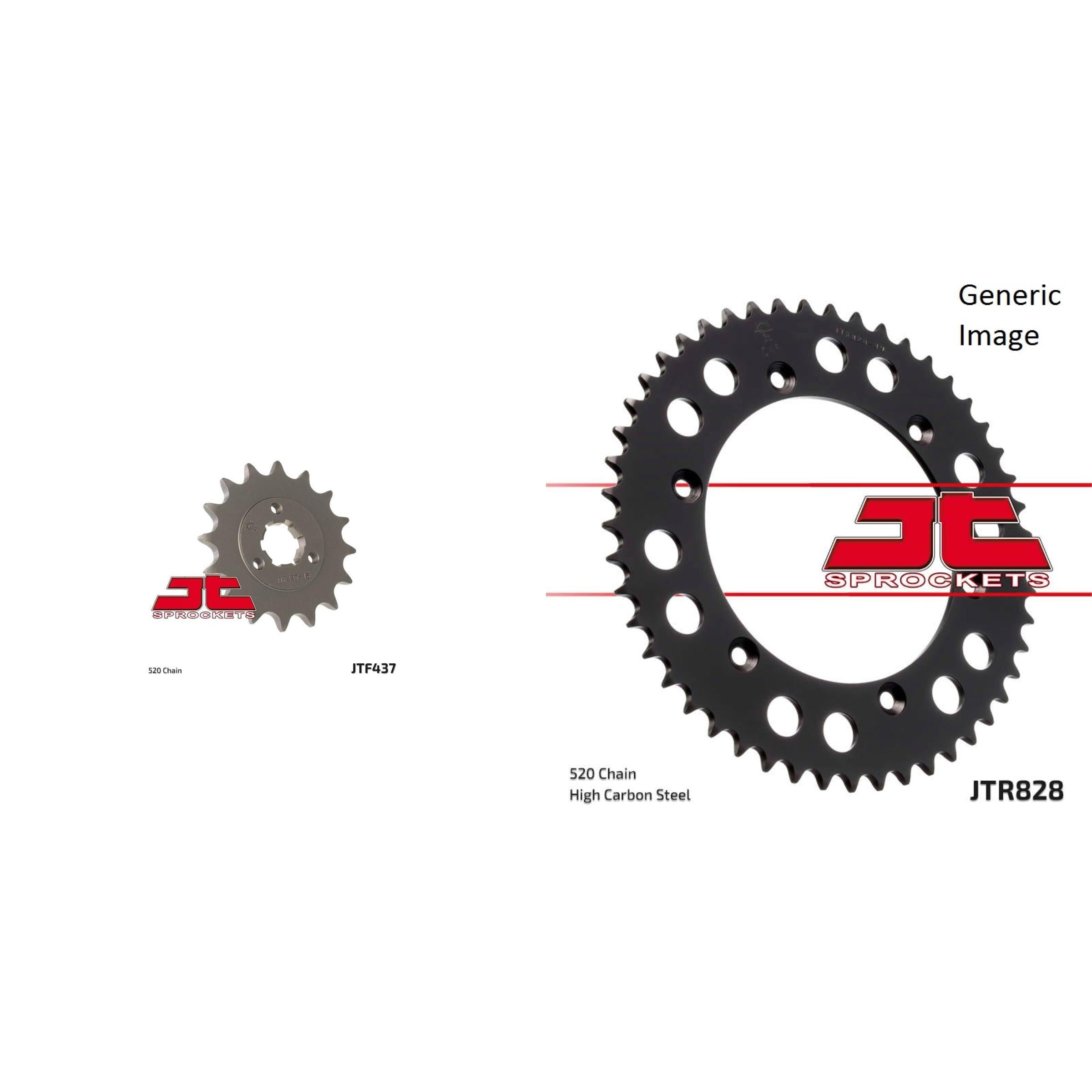Front and Rear Steel Sprocket Kit for OffRoad SUZUKI DR650S 1990-1993