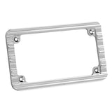 Arlen Ness Chrome 10-Gauge Ness 4x7 License Plate Frame for Harley & Metric New
