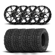 ITP Tornado 14" Matte Black Wheels And Ultra Cross R-Spec Tires [29x11-14]