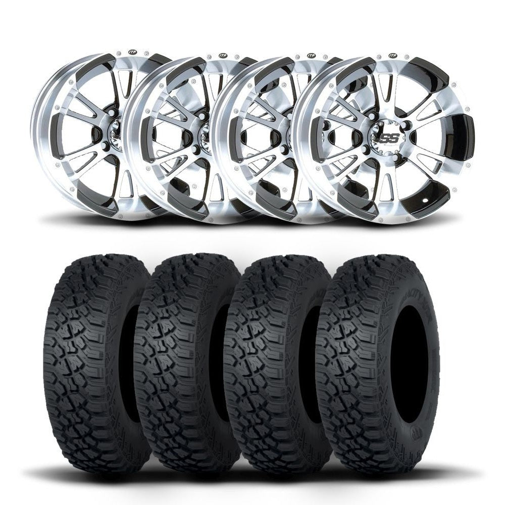 ITP SS212 15" Matte Black Wheels And Tenacity XNR Tires [35x9.5R-15]