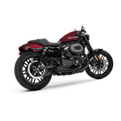 Two Brothers 2-Into-1 Comp-S Exhaust - Black w/Carbon Fiber Tip for 14-16 XL