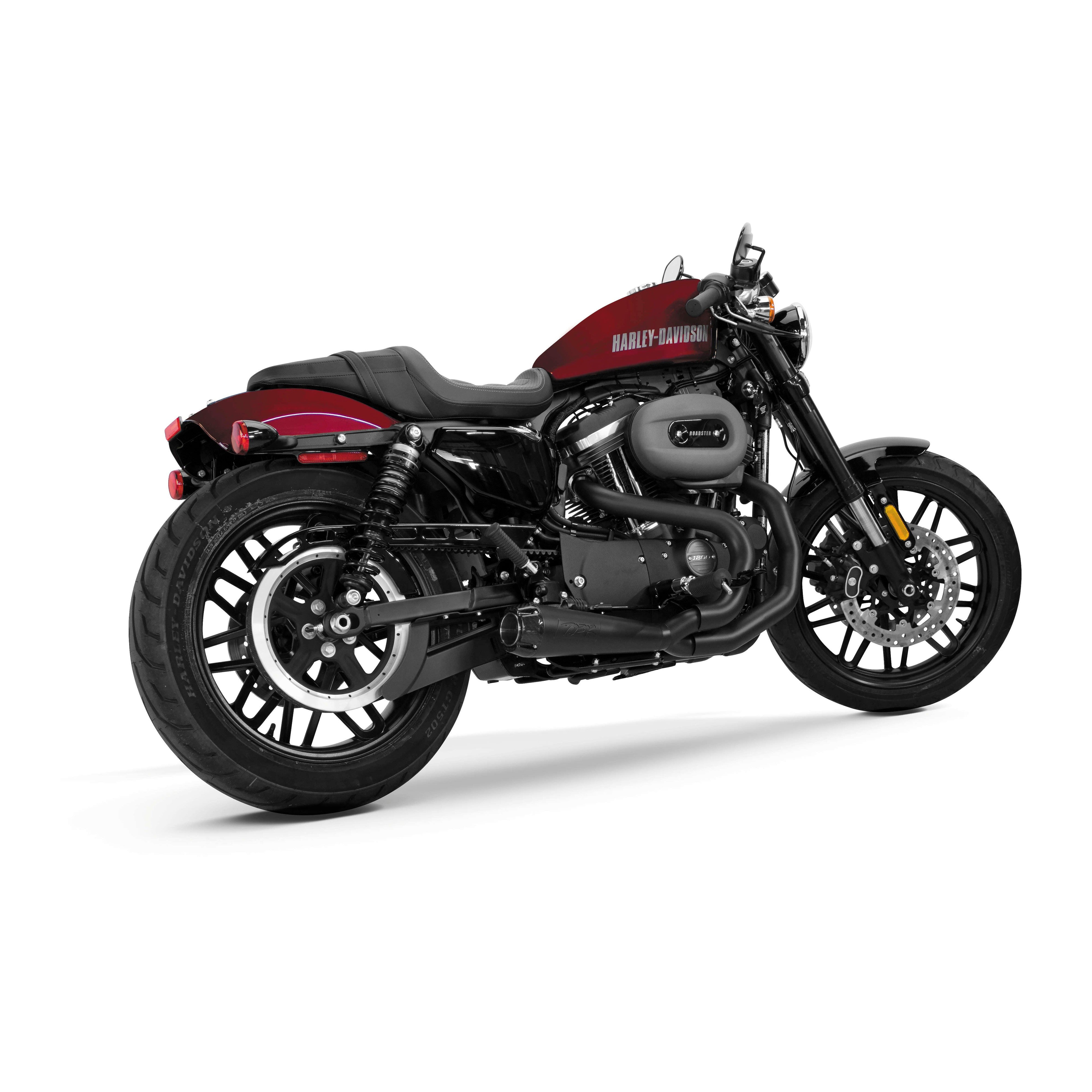 Two Brothers 2-Into-1 Comp-S Exhaust - Black w/Carbon Fiber Tip for 14-16 XL