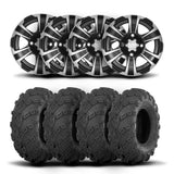 Rines negros ITP SS312 de 14" y neumáticos Mud Lite [27x10-14]