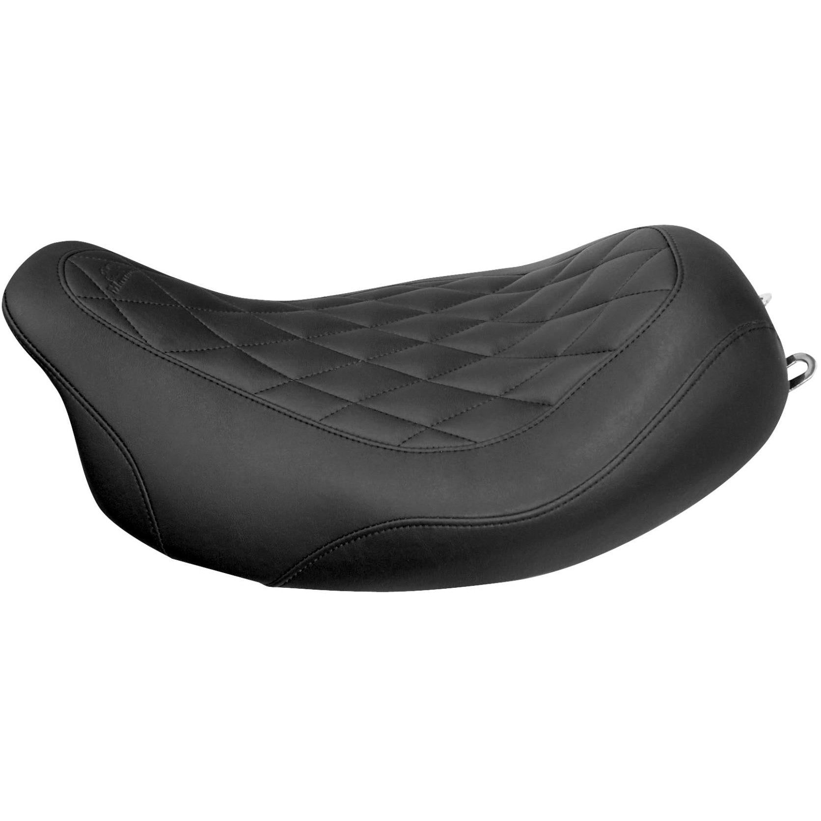 Harley FLHR Road King 2008-2016 Wide Tripper Solo Seat Diamond Black by Mustang