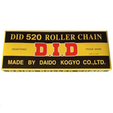 Cadena DID Standard 520 de 100 eslabones, color natural, para motocicleta de calle