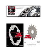520H Heavy-Duty Chain, Front & Rear Sprocket Kit fits HONDA ATC250R 1986