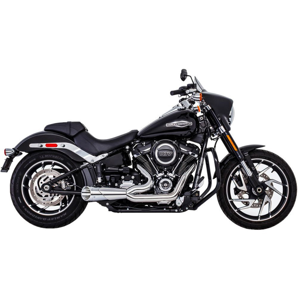 Freedom Performance Combat 2 into 1 Shorty Exhaust Chrome With Chrome Tip HD00813