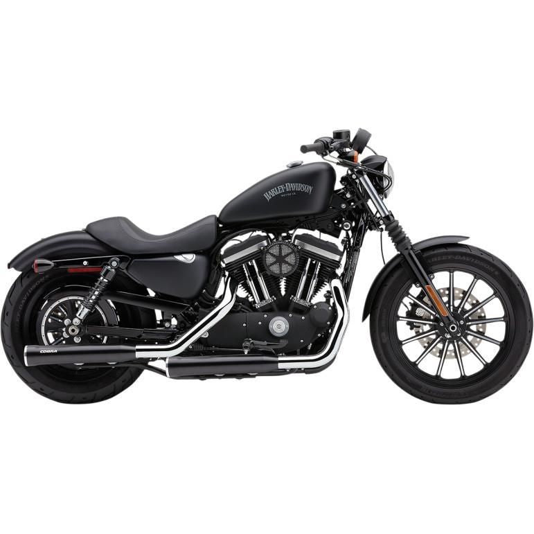 Cobra 3" Slip-On Muffler with Race Pro Tips Black - 6056B