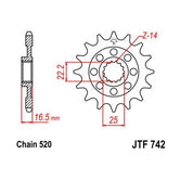 Steel Front Sprocket 15T for Street DUCATI 1000 DS Multistrada/S 2004-2006