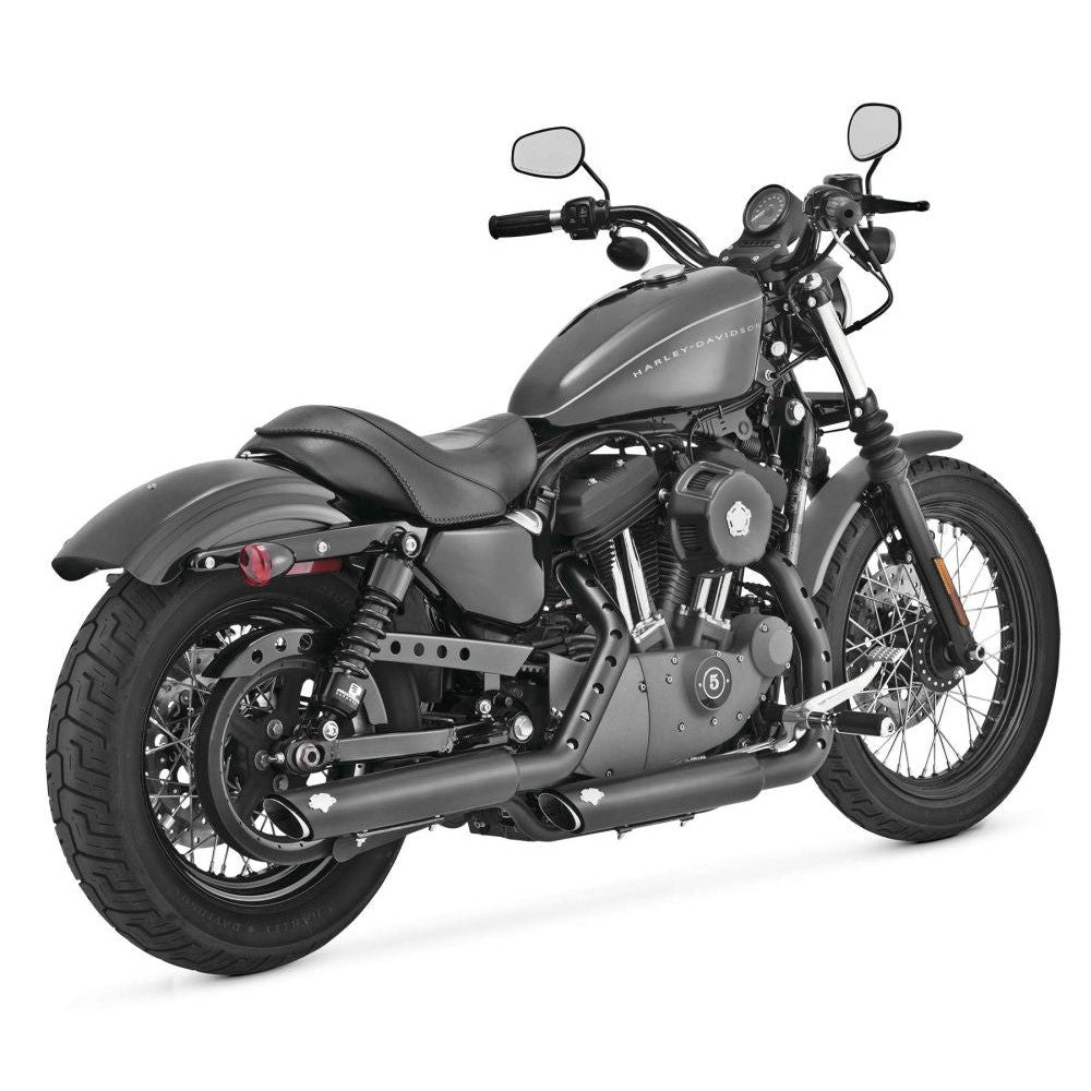 Vance And Hines Twin Slash Muffler 3in Slip On Exhaust Black With Fuelpak FP3