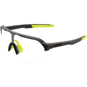 100% S2 Sunglasses Soft Tact Cool Grey with Photochromic Lens - 61003-188-77