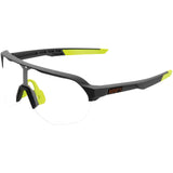 100% S2 Sunglasses Soft Tact Cool Grey with Photochromic Lens - 61003-188-77