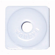 Woodys Square Aluminum Plate 5/16" White Bag Of 144 ASW2-3815-C
