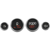 Dakota Digital MLX Series 4 Gauge Set Chrome - MLX-8496