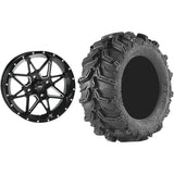 Set of 2 Mounted Wheel and Tire Kit Wheel: 14x7 5+2 4/110 Tire: 27x11-14 6 Ply