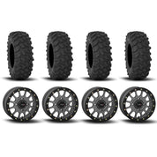 System 3 SB-5 Beadlock Gun Metal Grey 15" Wheels And XTR370 Tires [32x10-15]