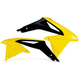 Acerbis Yellow/Black Radiator Shrouds for Suzuki - 2113861017