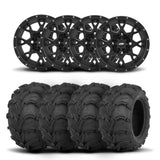 Rines ITP Hurricane de 14" en negro mate y neumáticos Mud Lite [27x12-14]