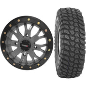 Set of 2 Mounted Wheel and Tire Kit Wheel: 14x7 4+3 4/156 Tire: 30x10-14 8 Ply