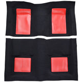 ACC Replacement Carpet Kit For 1969 Ford Mustang Mach I with 4 Red Inserts Fastback - CHOOSE COLOR