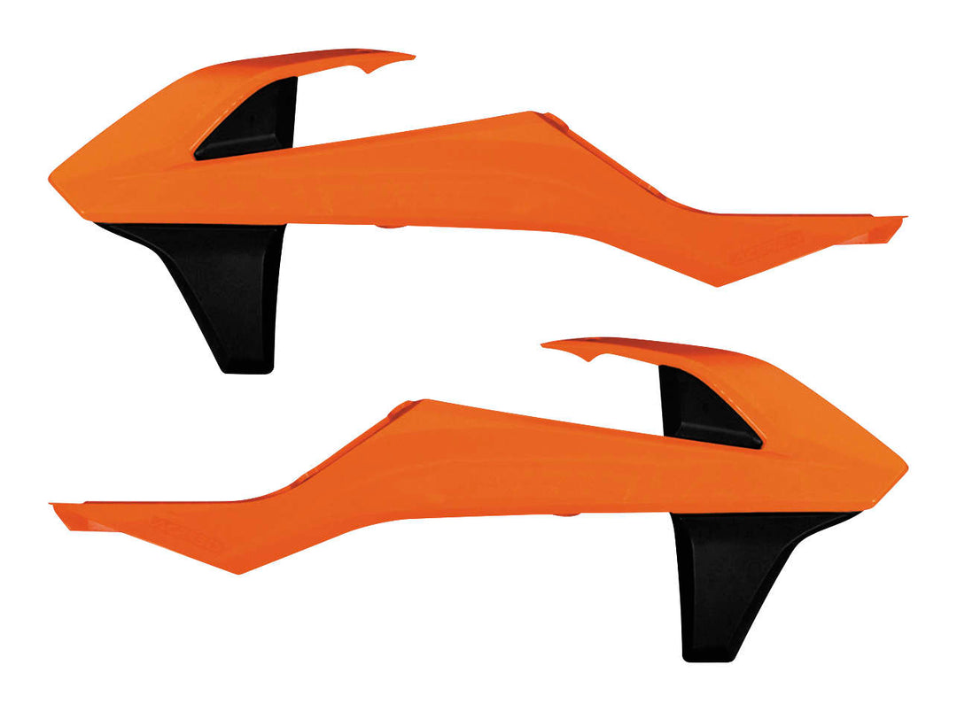Acerbis 16 Orange/Black Radiator Shrouds for KTM - 2421085225