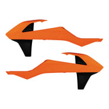 Acerbis 16 Orange/Black Radiator Shrouds for KTM - 2421085225