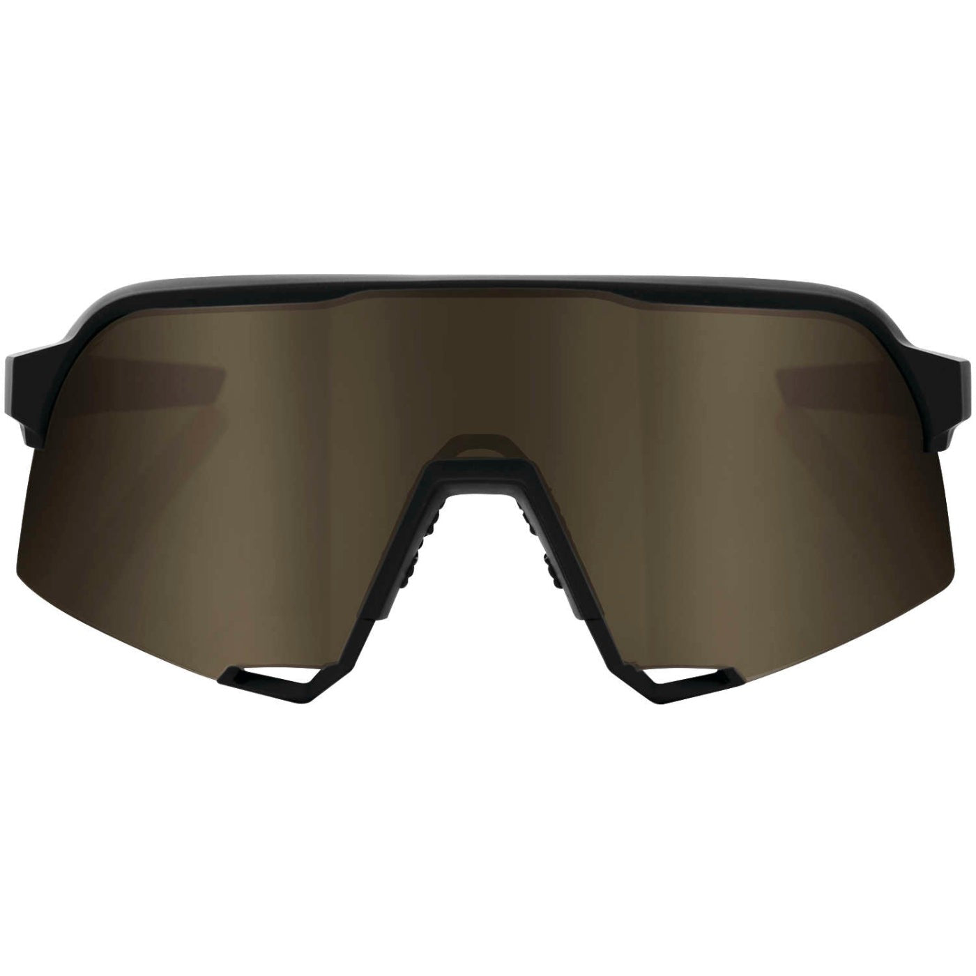 100% S3 Performance Sunglasses Soft TactBlack with Gold Lens - 61034-100-69