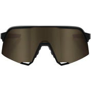 100% S3 Performance Sunglasses Soft TactBlack with Gold Lens - 61034-100-69