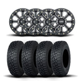 Rines ITP Velocity Inertia de 15" en negro mate y neumáticos Tenacity XNR [35x9.5R-15]